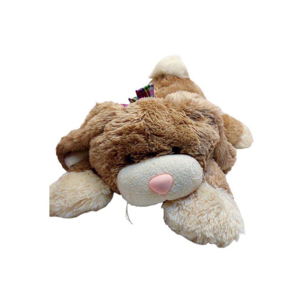 Animal Adventure 20" Brown Bunny Rabbit Plush Stuffed 2008 Plaid bow Easter